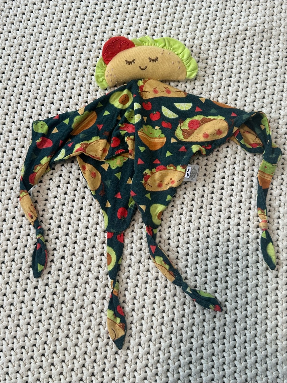 Little Sleepies‎ Dark Green Taco & Avocado Lovey with Plush Taco Head